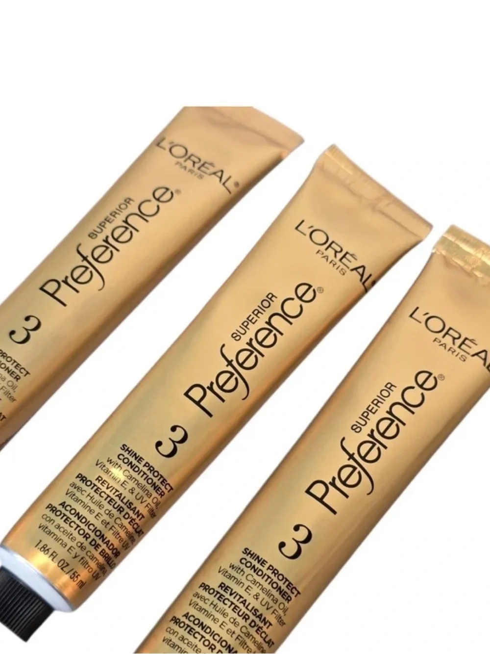L'Oreal Préférence Shine Protect Conditioner - Gold Tubes